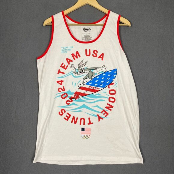 Looney Tunes Other - Looney Tunes Patriotic x Olympics Tank Top Men's Large Bugs Bunny USA Surfing